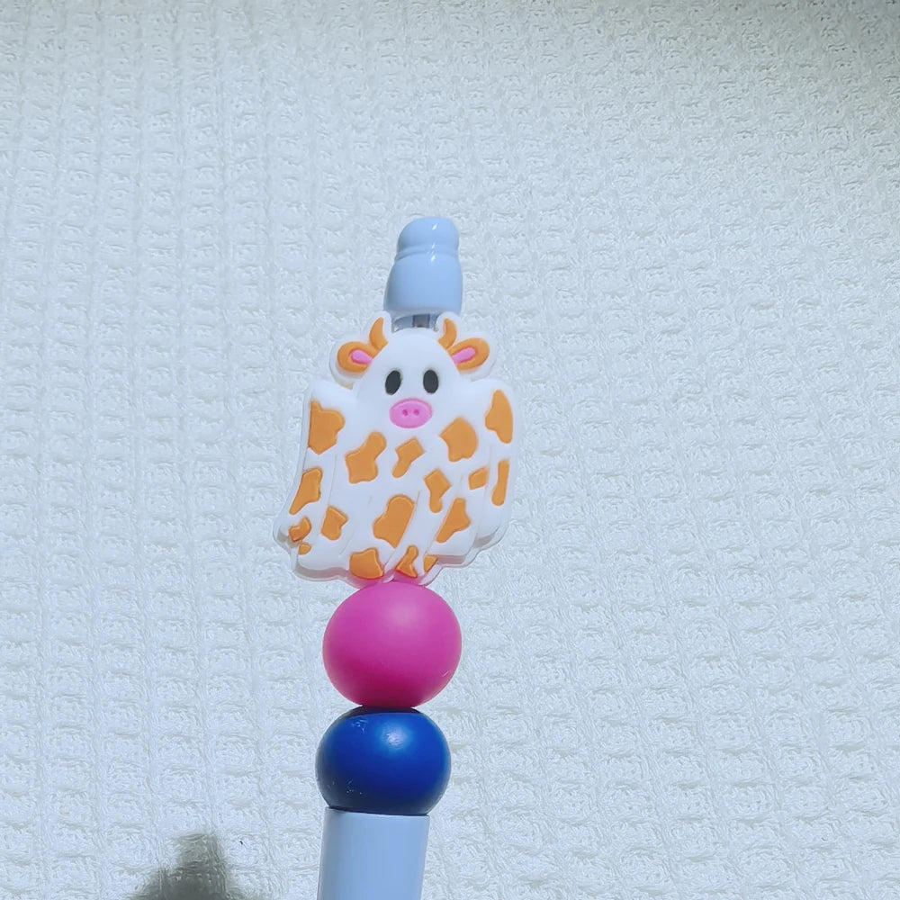 Flatback Halloween Series Silicone Focal Beads for DIY Pens Keychains