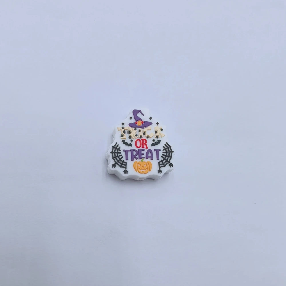 Flatback Halloween Series Silicone Focal Beads for DIY Pens Keychains