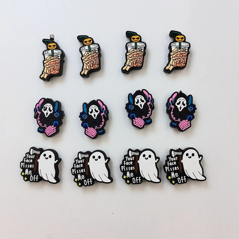Flatback Halloween Series Silicone Focal Beads for DIY Pens Keychains Bracelet