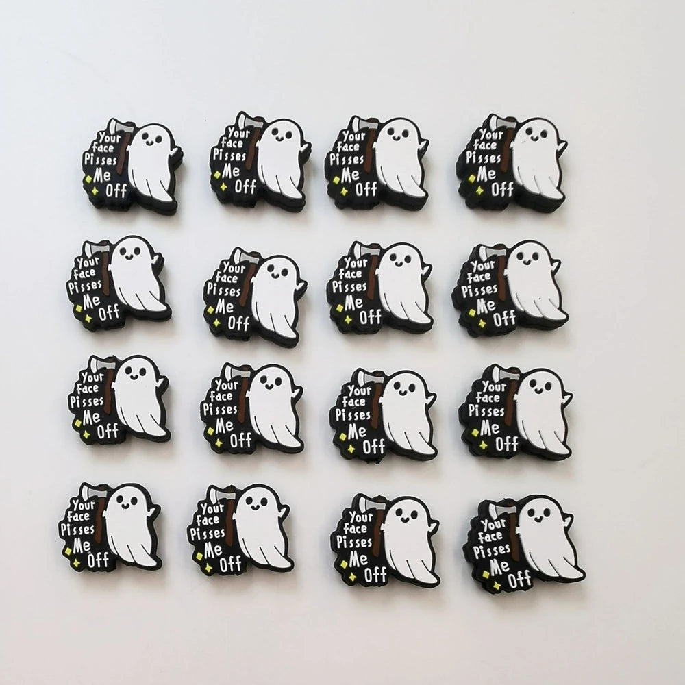 Flatback Halloween Series Silicone Focal Beads for DIY Pens Keychains Bracelet