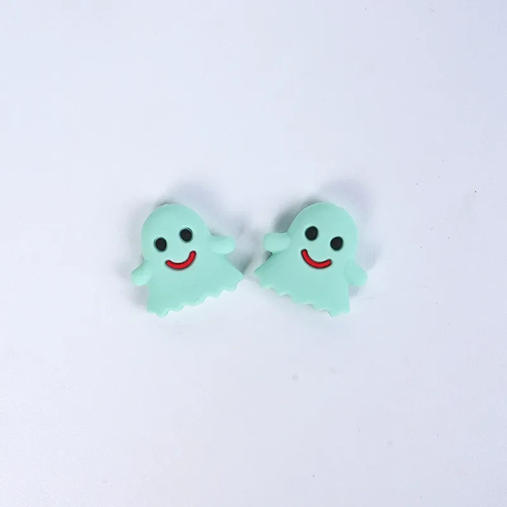 Flatback Halloween Silicone Focal Beads for DIY Pens Keychains