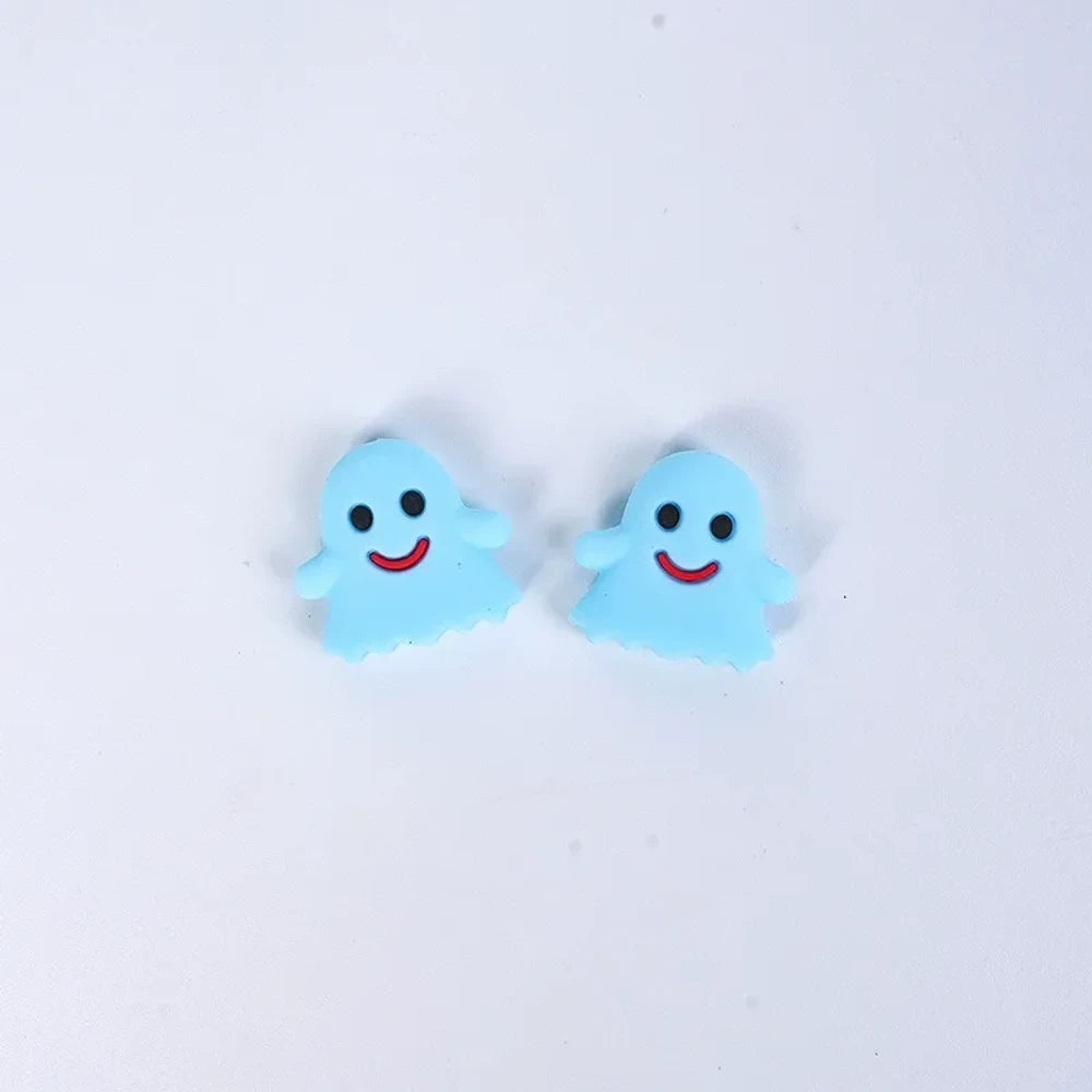 Flatback Halloween Silicone Focal Beads for DIY Pens Keychains