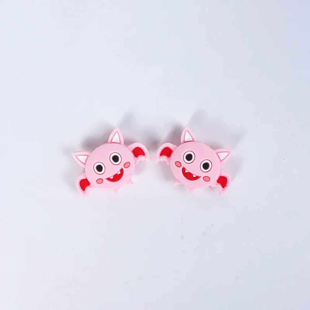 Flatback Halloween Silicone Focal Beads for DIY Pens Keychains