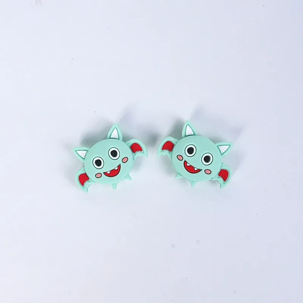 Flatback Halloween Silicone Focal Beads for DIY Pens Keychains