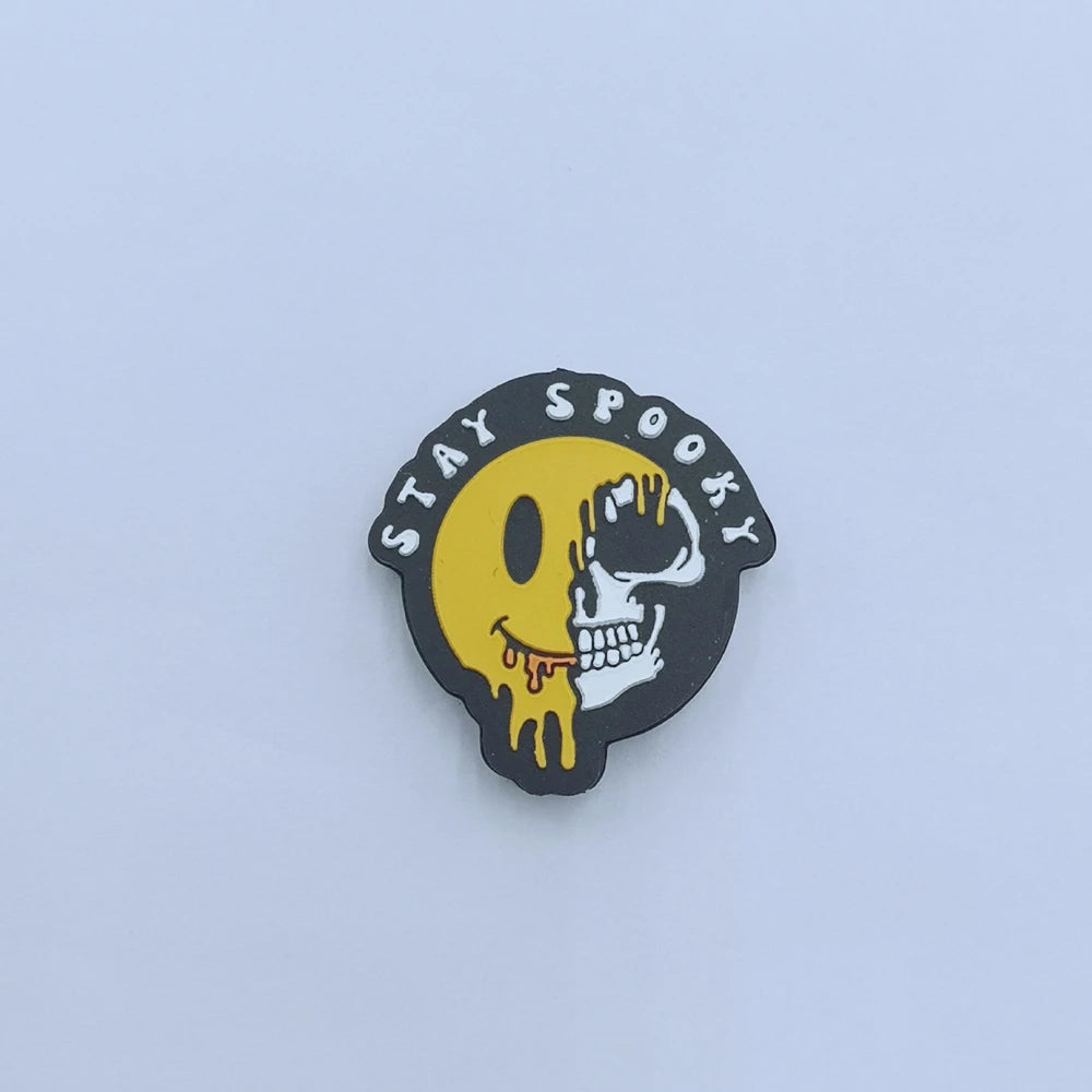 Flatback Halloween Skull Series Silicone Focal Beads for DIY Pens Keychains