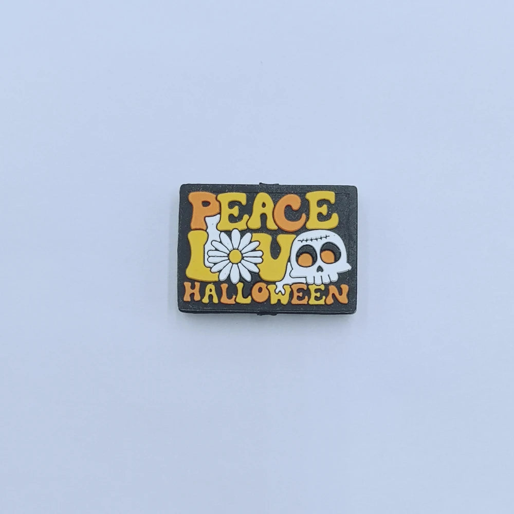 Flatback Halloween Skull Series Silicone Focal Beads for DIY Pens Keychains