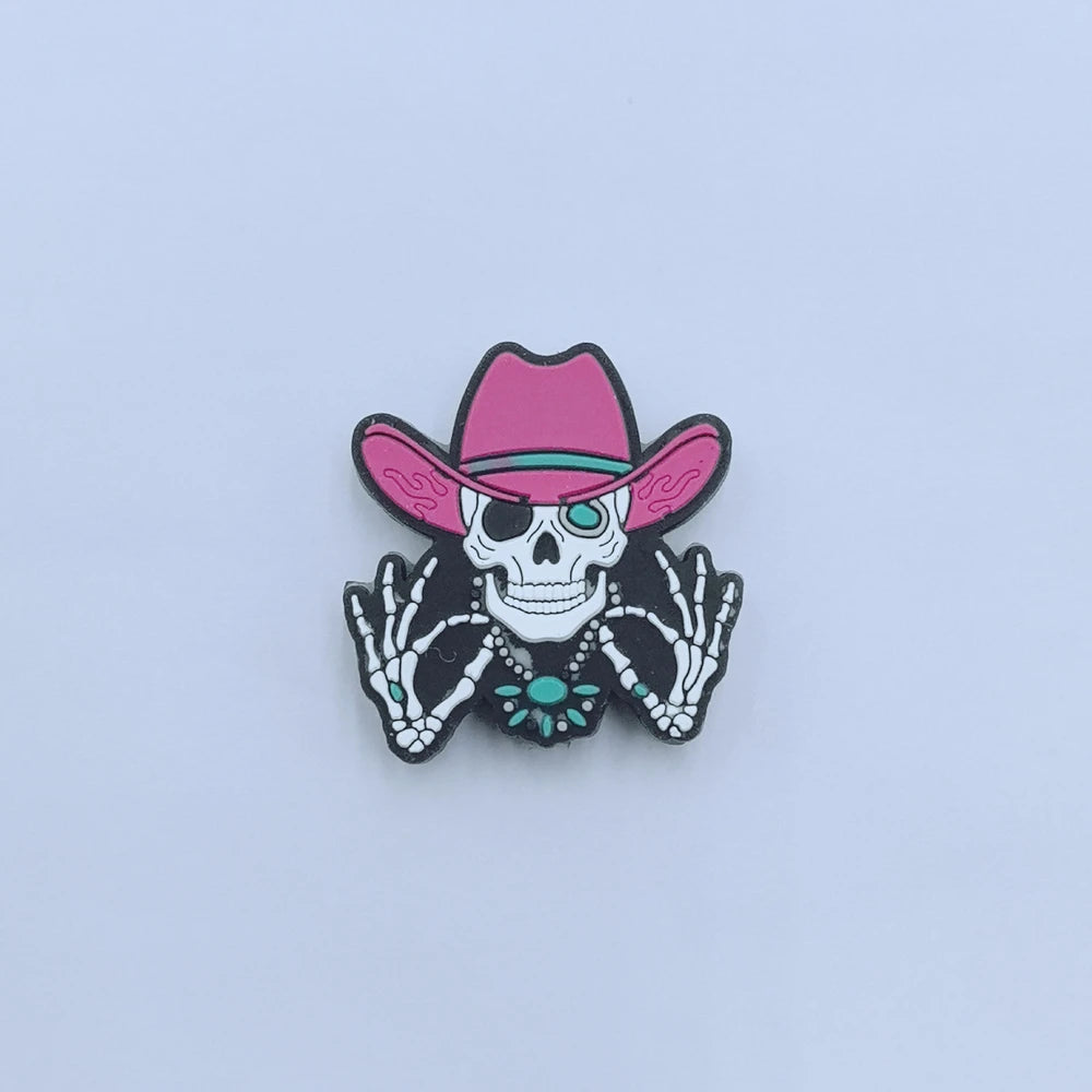 Flatback Halloween Skull Series Silicone Focal Beads for DIY Pens Keychains