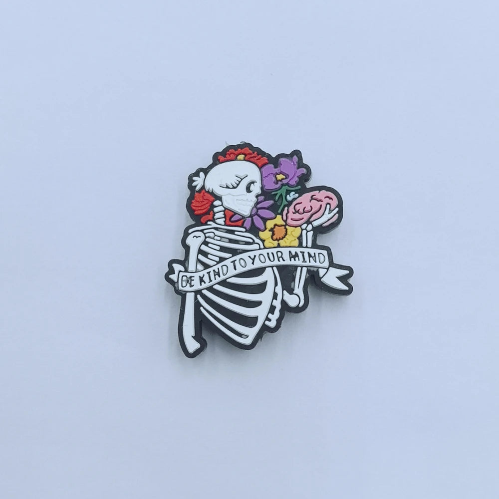 Flatback Halloween Skull Series Silicone Focal Beads for DIY Pens Keychains