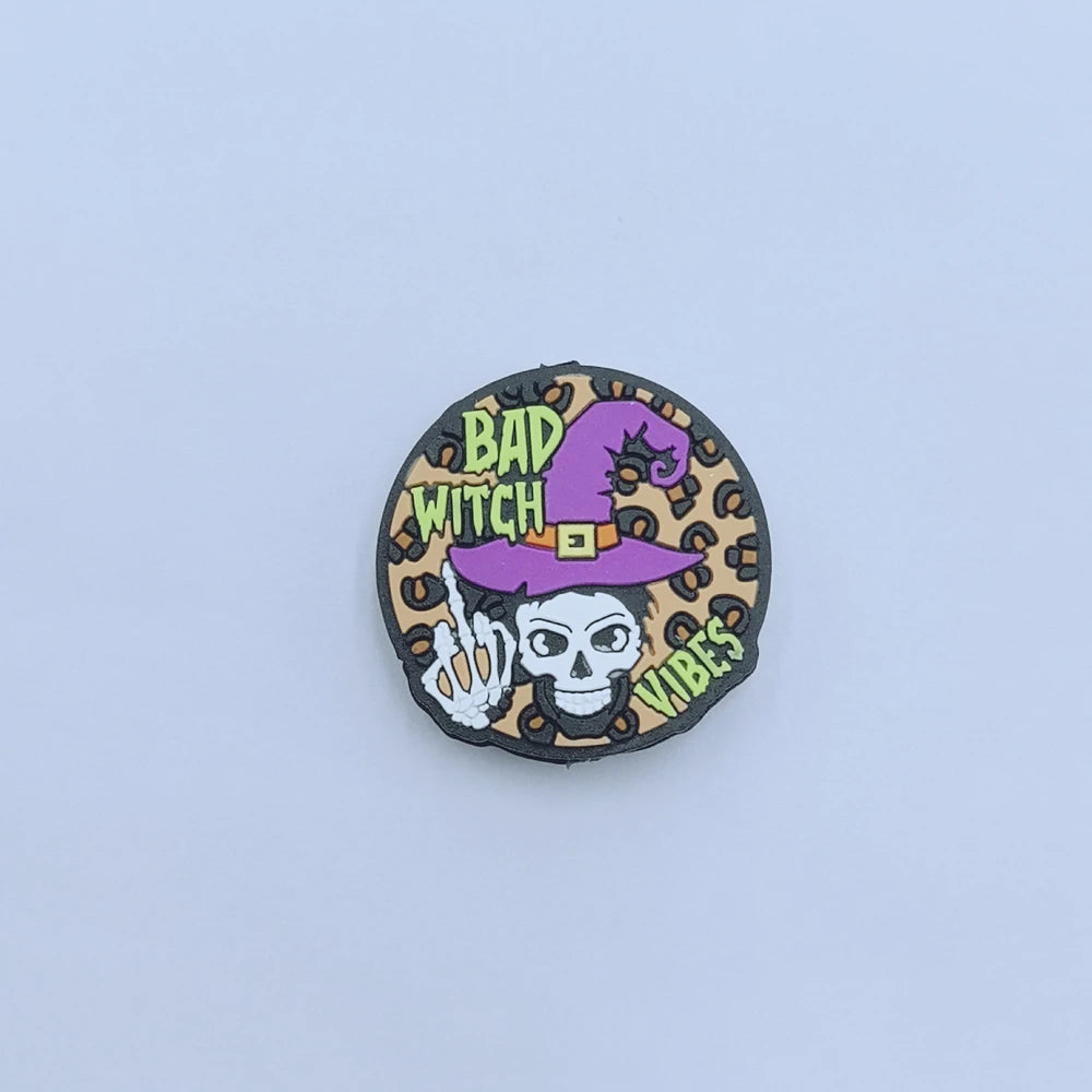 Flatback Halloween Skull Series Silicone Focal Beads for DIY Pens Keychains