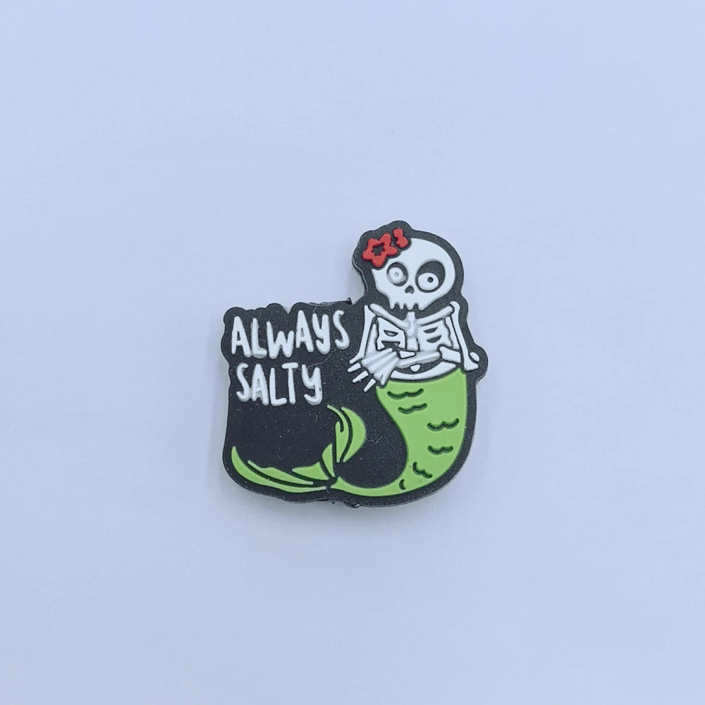 Flatback Halloween Skull Series Silicone Focal Beads for DIY Pens Keychains