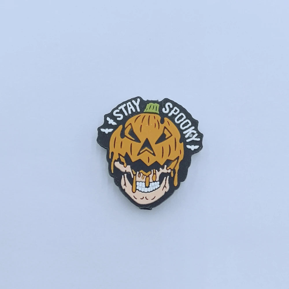 Flatback Halloween Skull Series Silicone Focal Beads for DIY Pens Keychains
