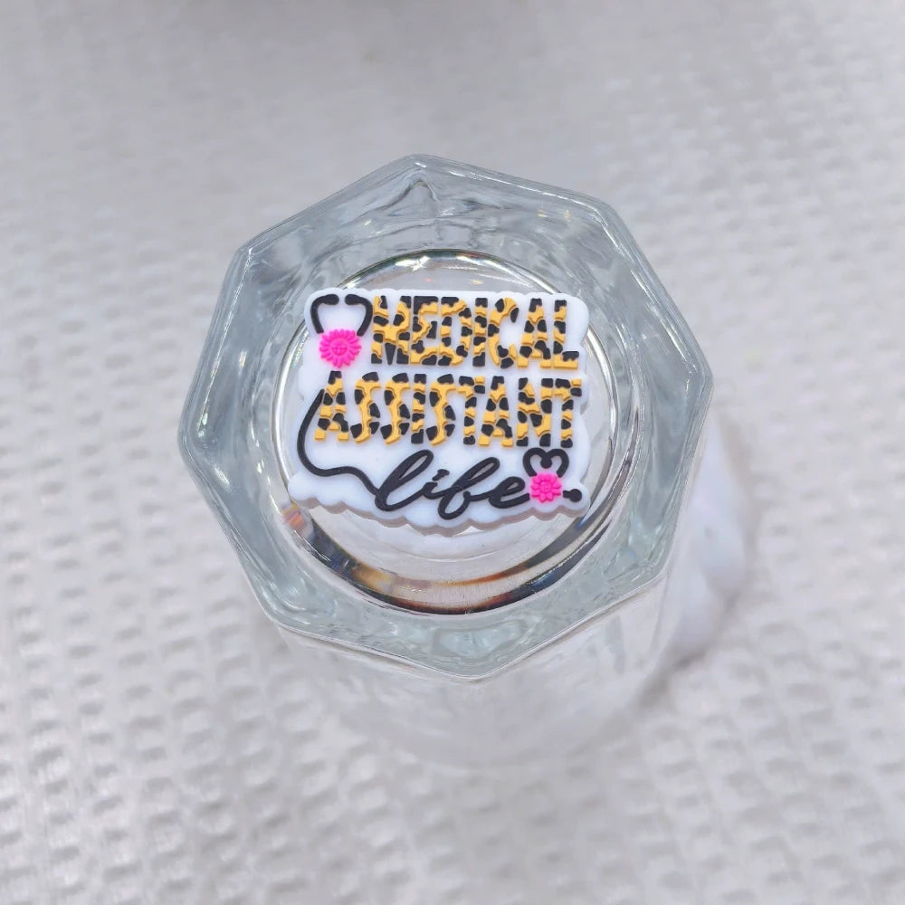 Flatback Healthcare Series Silicone Focal Beads for DIY Pens Bracelet Keychains