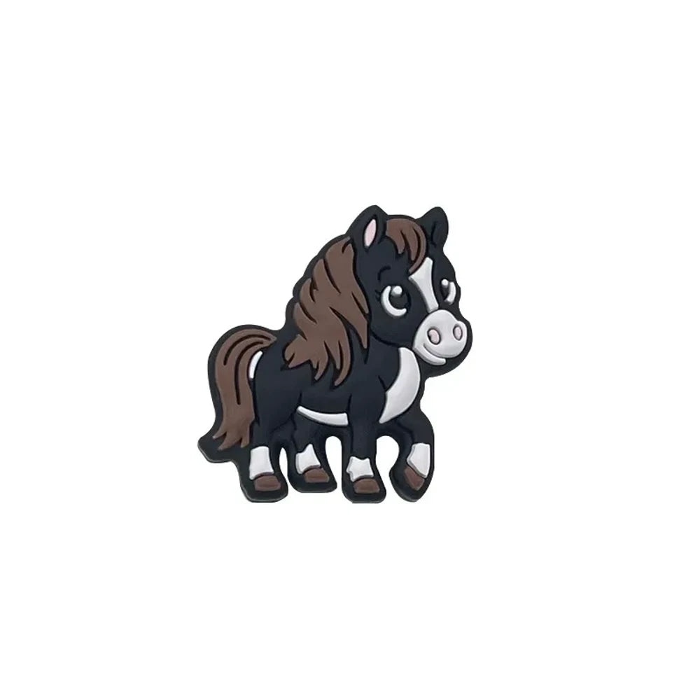 Flatback Horse Silicone Focal Beads for DIY Keychains Pens