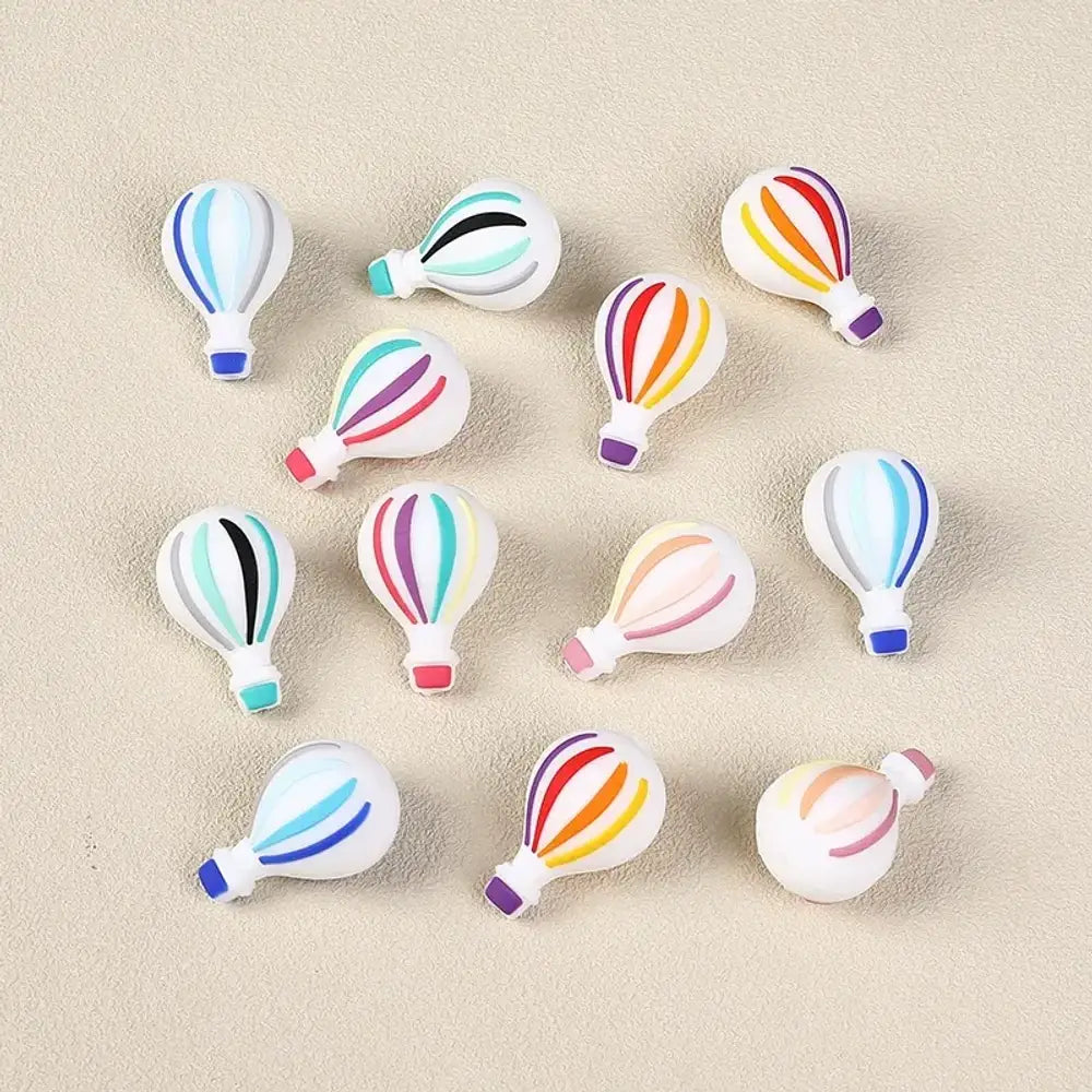 3D Hot Air Balloon Silicone Focal Beads for DIY Pens Keychains