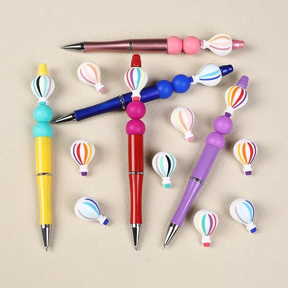 3D Hot Air Balloon Silicone Focal Beads for DIY Pens Keychains