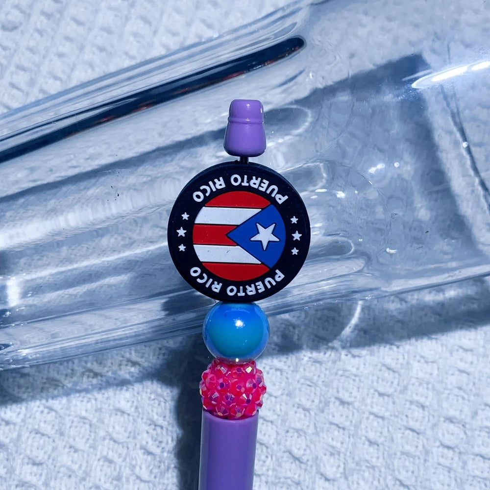 Flatback Independence Day Silicone Focal Beads for DIY Keychains Bracelet Pens