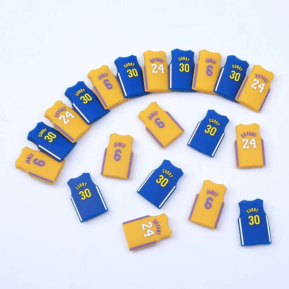 Flatback Jersey Silicone Focal Beads for DIY Pens Keychains