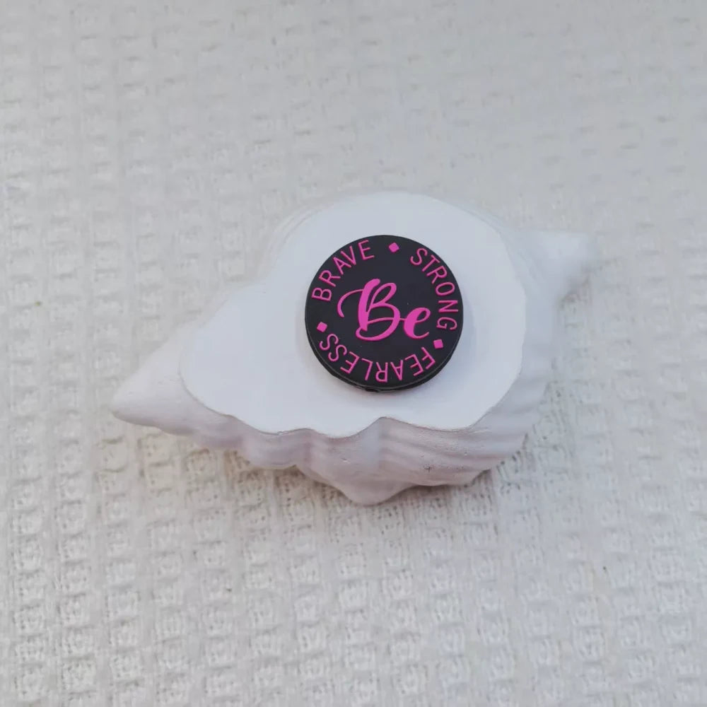 Flatback Letter Silicone Focal Beads for DIY Pens Bracelet Keychains
