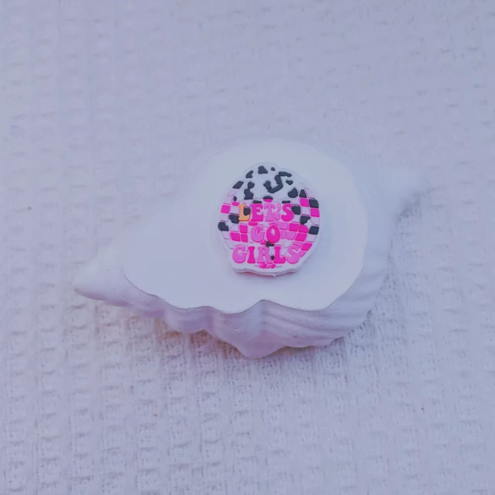 Flatback Letter Silicone Focal Beads for DIY Pens Bracelet Keychains