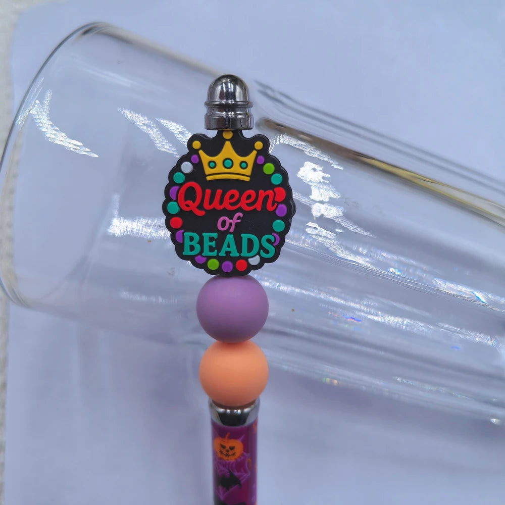 Flatback Letter Silicone Focal Beads for DIY Pens Bracelet Keychains