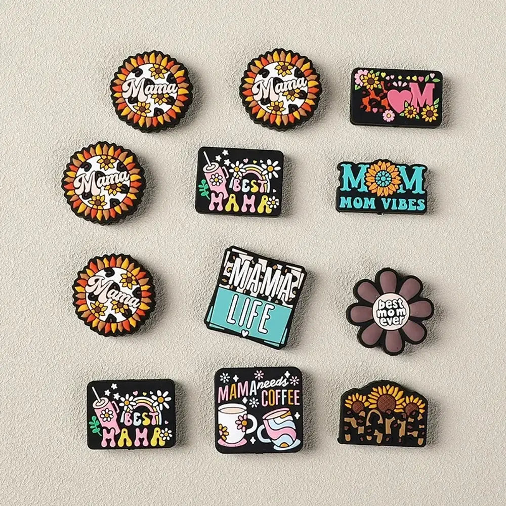 Flatback Letter Silicone Focal Beads for DIY Pens Keychains