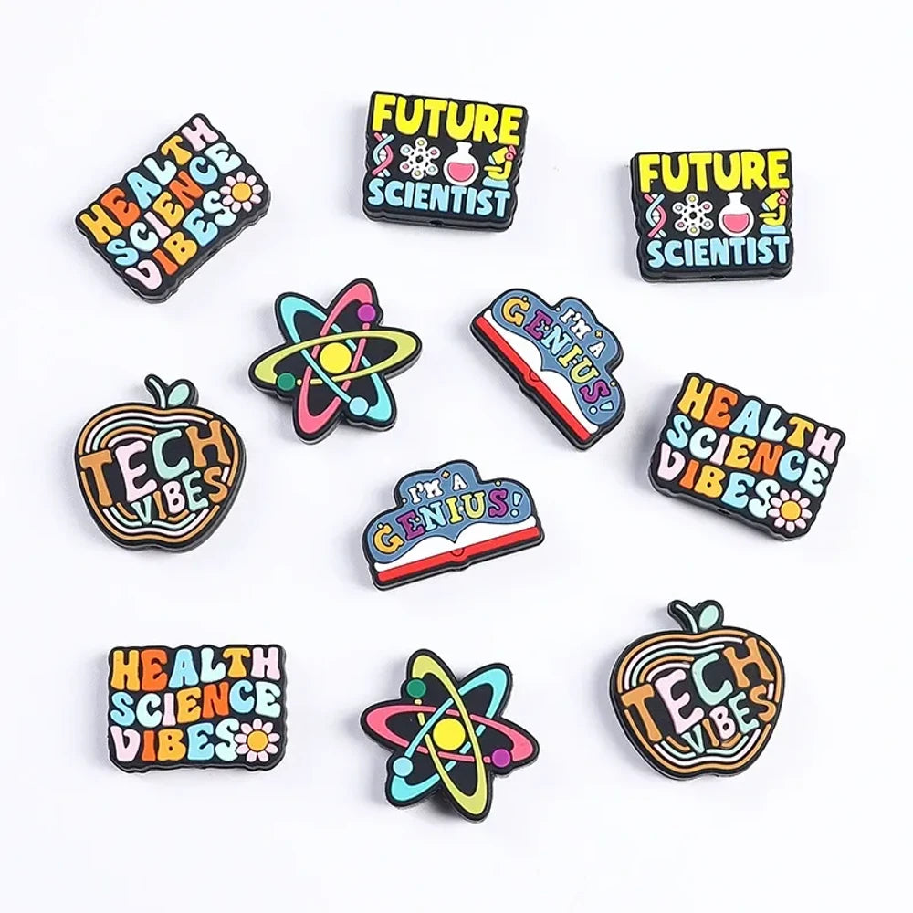 Flatback Letter Silicone Focal Beads for DIY Pens Keychains