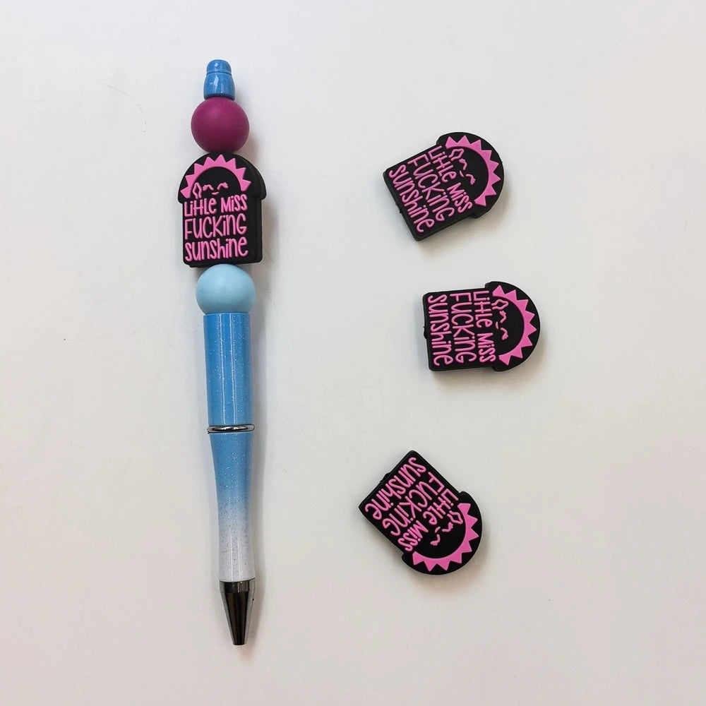 Flatback Letter Silicone Focal Beads for DIY Pens Keychains Bracelet