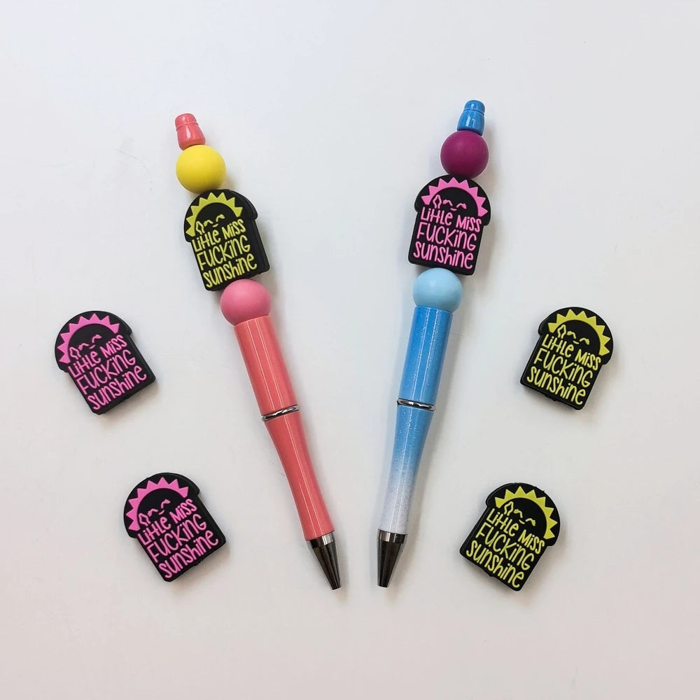 Flatback Letter Silicone Focal Beads for DIY Pens Keychains Bracelet