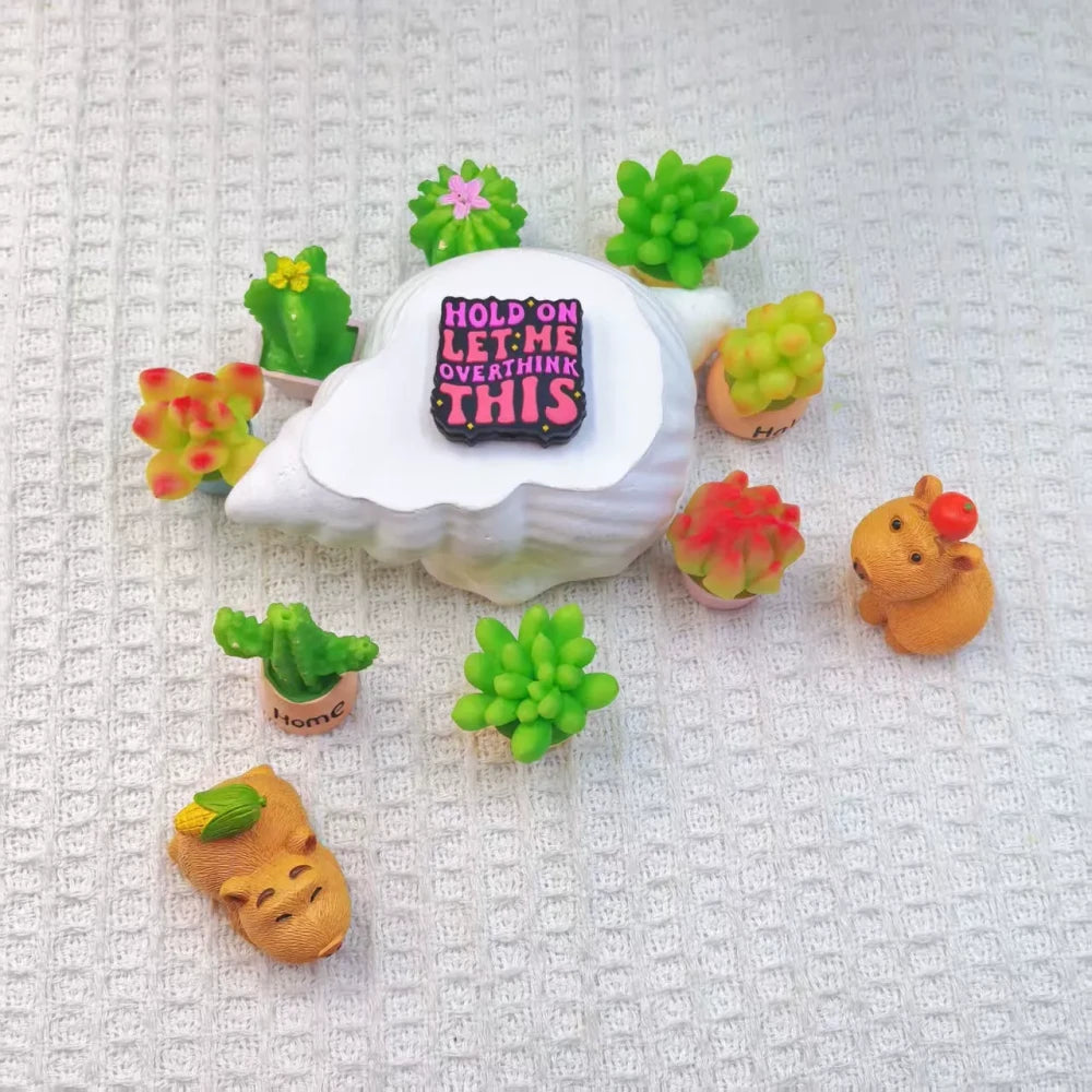 Flatback Letters Series Silicone Focal Beads for DIY Pens Bracelet Keychains