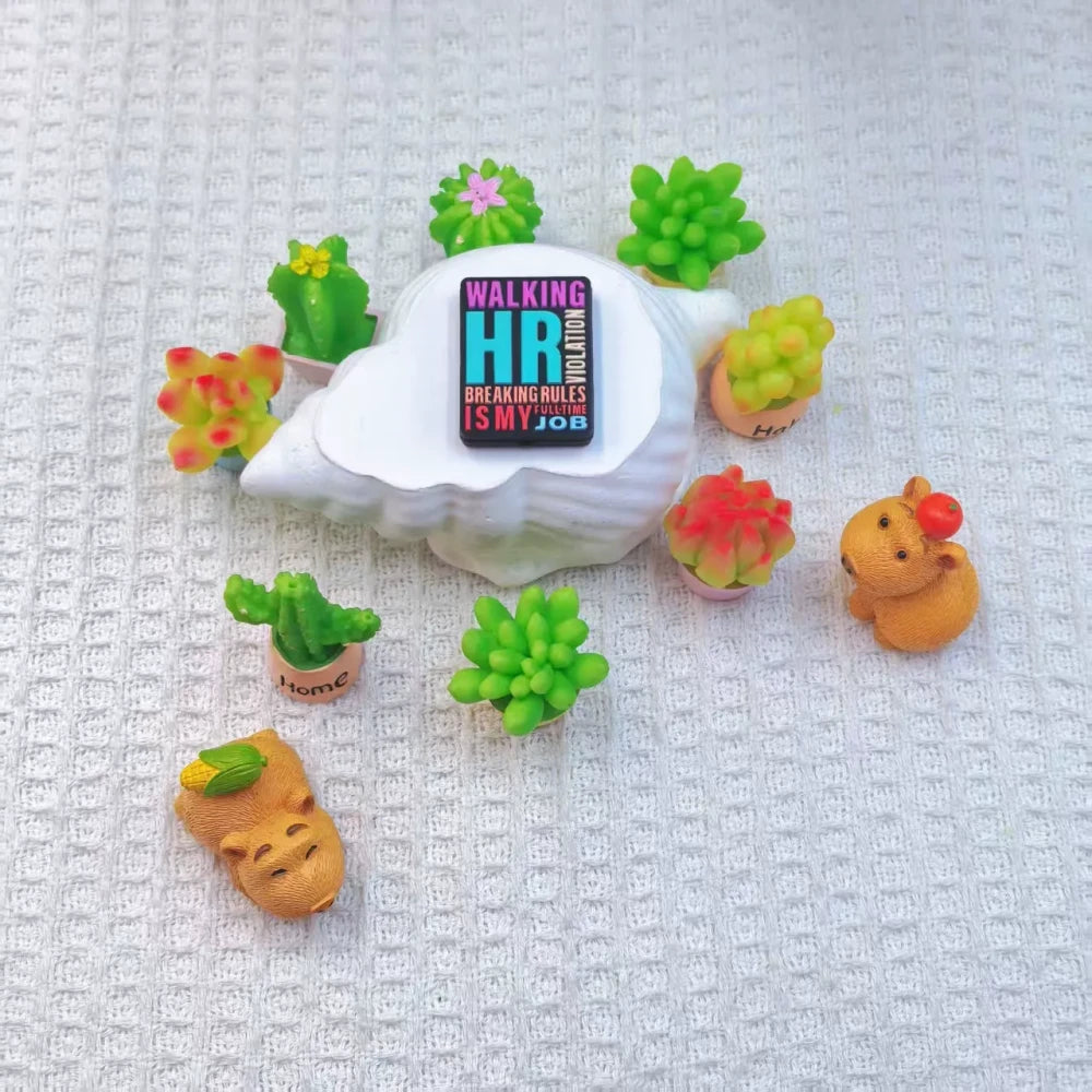 Flatback Letters Series Silicone Focal Beads for DIY Pens Bracelet Keychains