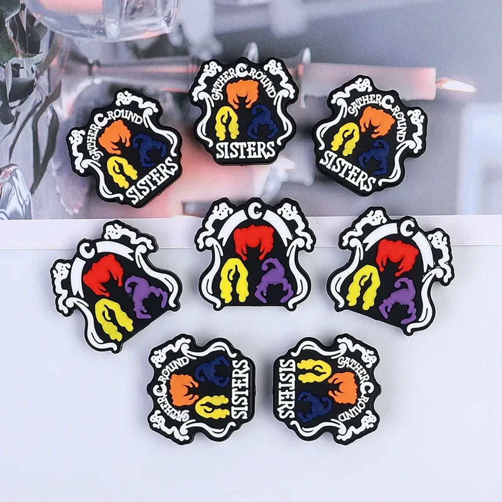 Flatback Magic Mirror Silicone Focal Beads for DIY Pens Keychains