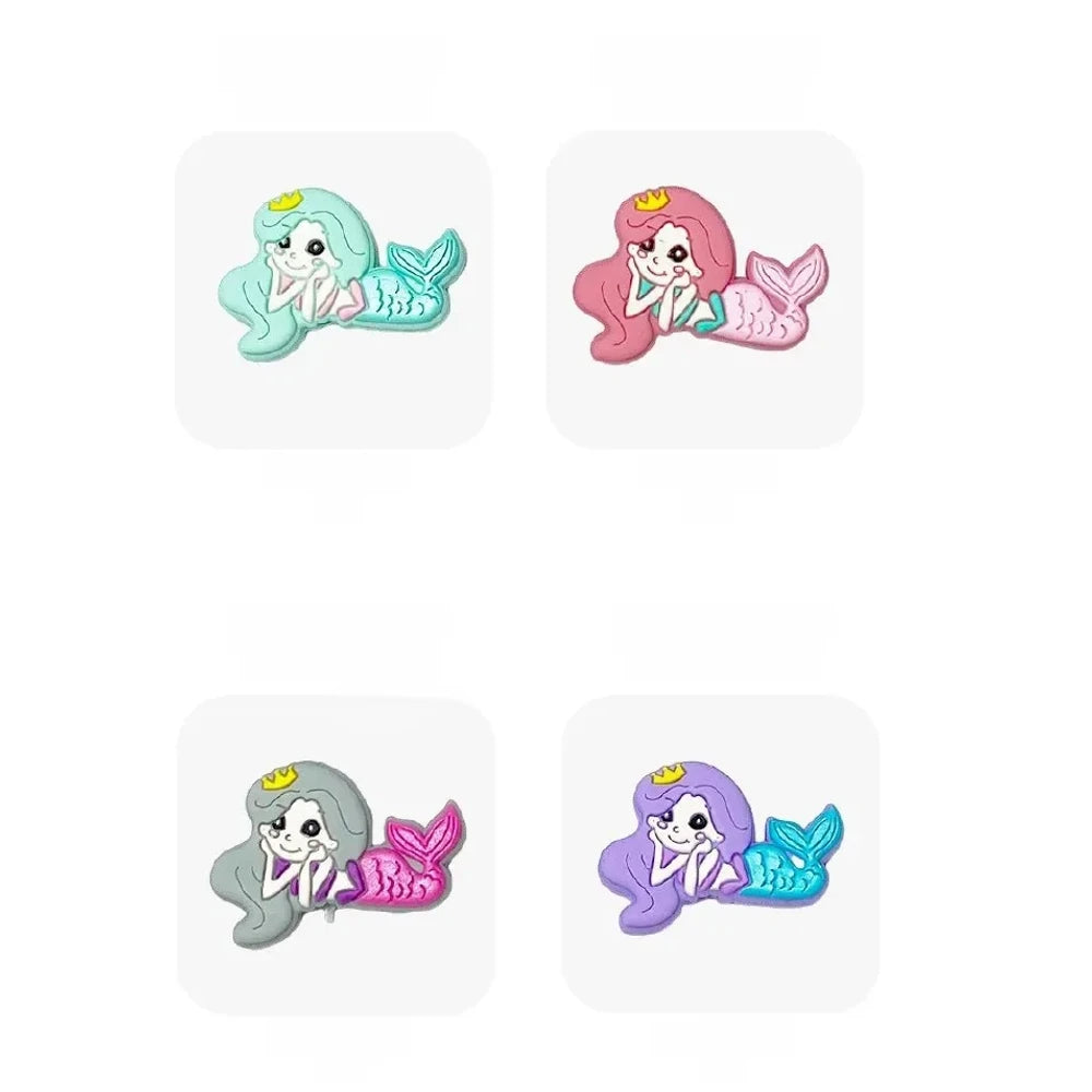 Flatback Mermaid Silicone Focal Beads for DIY Keychains Bracelet Pens
