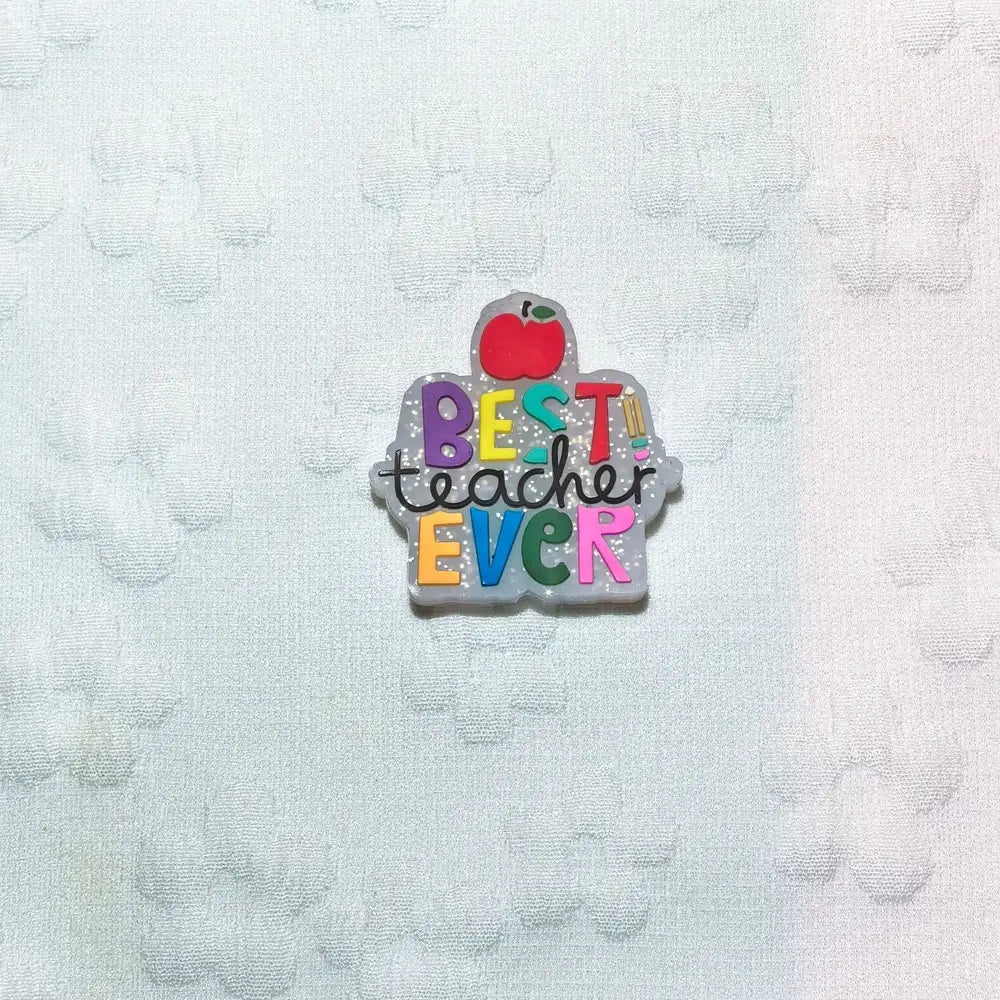 Flatback Colorful Letters Silicone Focal Beads for DIY Pens Keychains