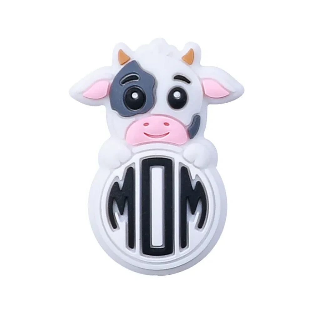 Flatback Mom Silicone Focal Beads for DIY Pens Keychains