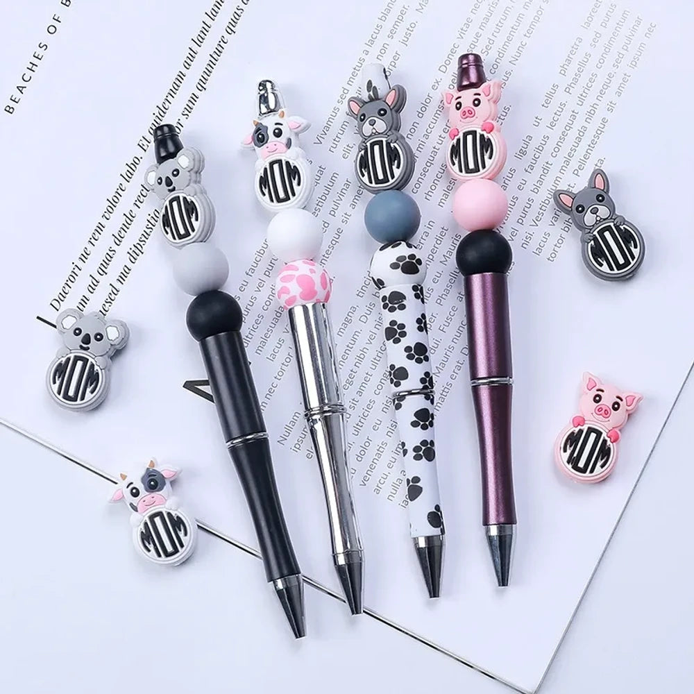 Flatback Mom Silicone Focal Beads for DIY Pens Keychains