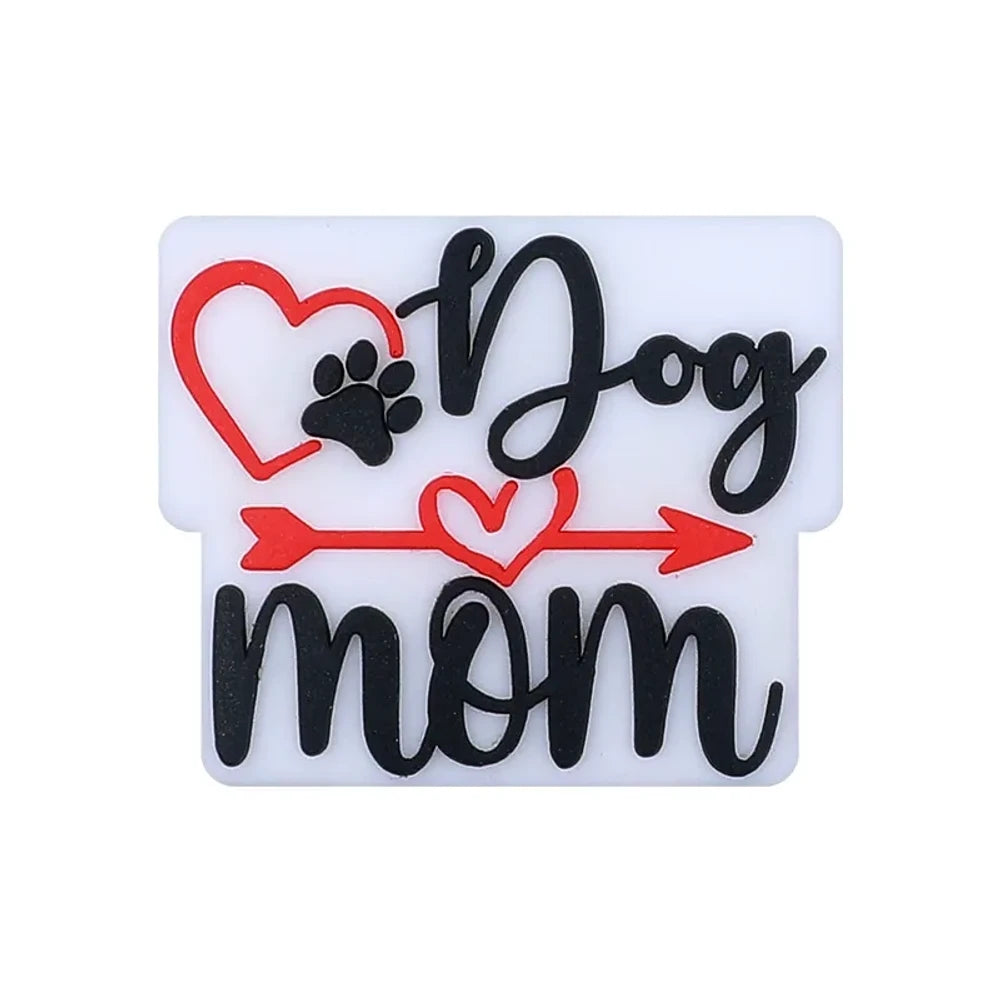 Flatback Mom Silicone Focal Beads for DIY Pens Keychains