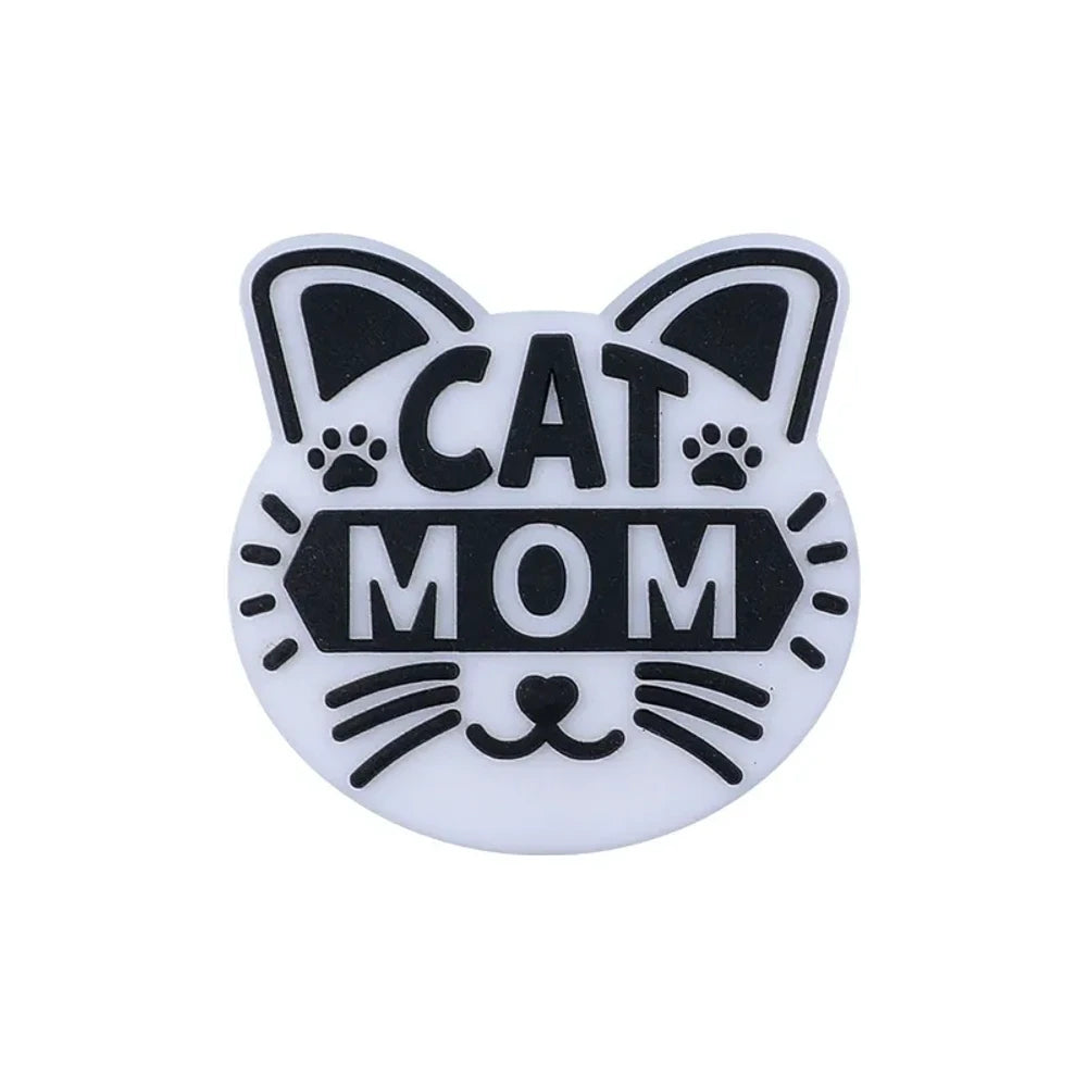 Flatback Mom Silicone Focal Beads for DIY Pens Keychains