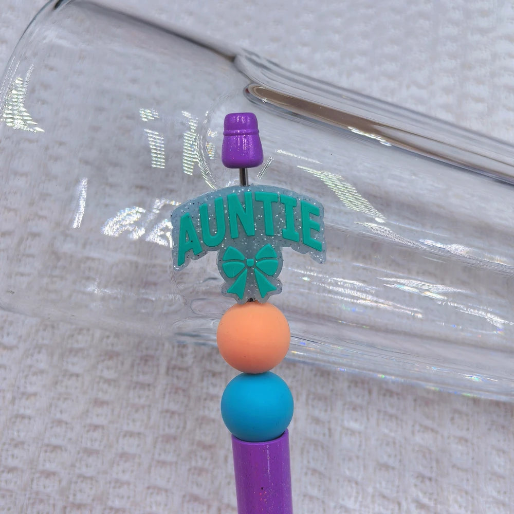 Flatback Mother Series Silicone Focal Beads for DIY Pens Bracelet