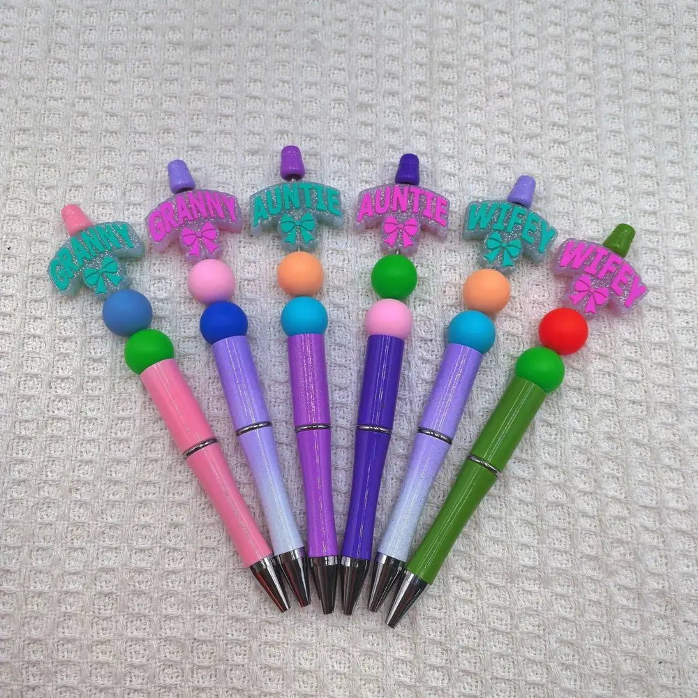 Flatback Mother Series Silicone Focal Beads for DIY Pens Bracelet