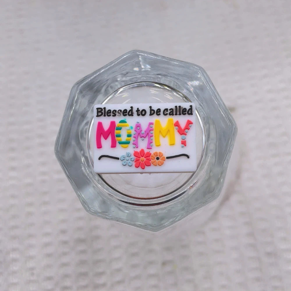 Flatback Mother Series Silicone Focal Beads for DIY Pens Keychains