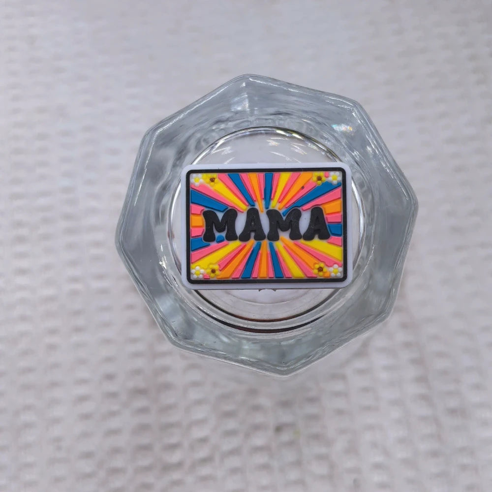 Flatback Mother Series Silicone Focal Beads for DIY Pens Keychains