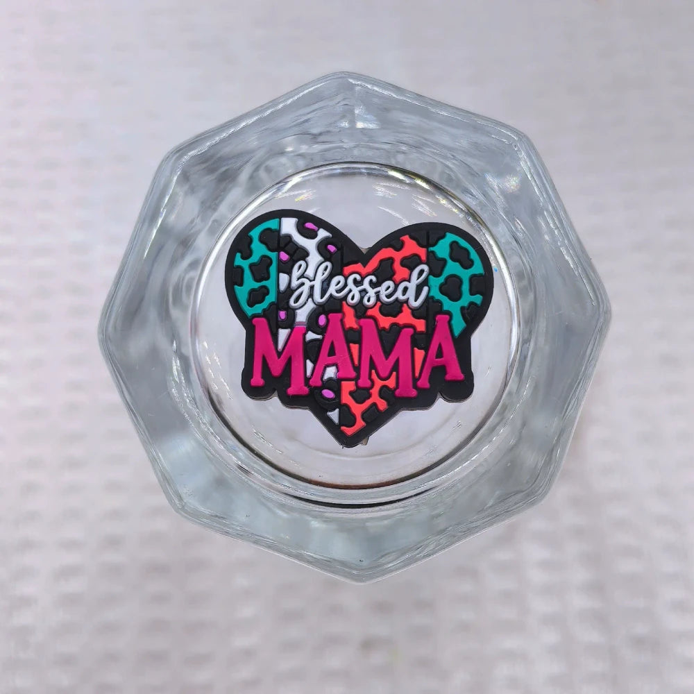 Flatback Mother Series Silicone Focal Beads for DIY Pens Keychains