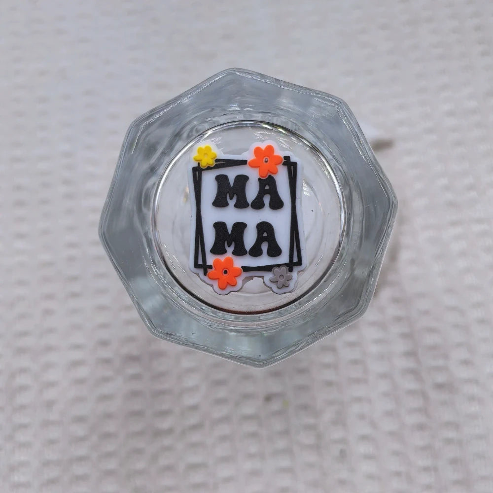 Flatback Mother Series Silicone Focal Beads for DIY Pens Keychains