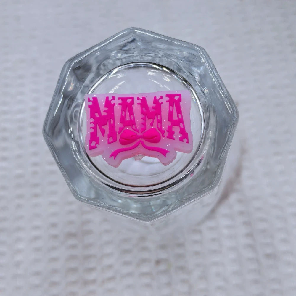Flatback Mother Series Silicone Focal Beads for DIY Pens Keychains