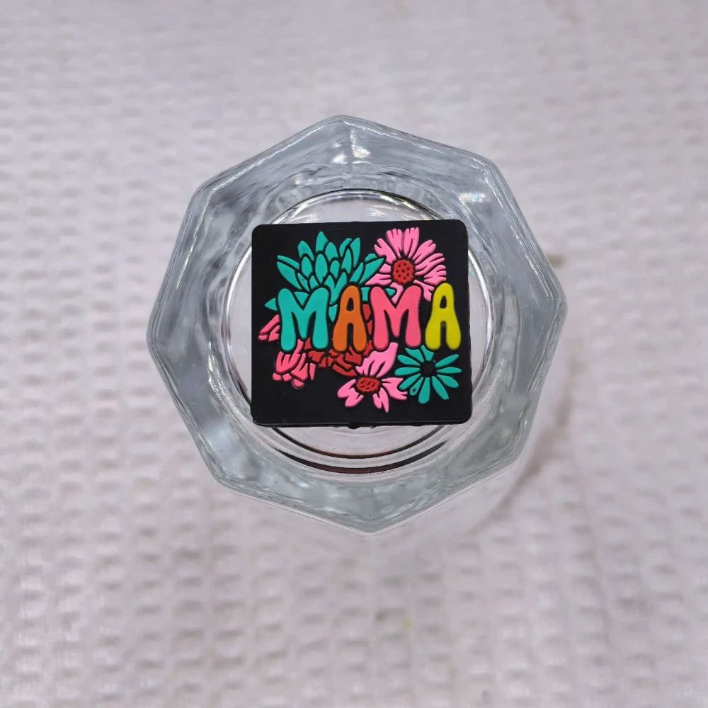 Flatback Mother Series Silicone Focal Beads for DIY Pens Keychains