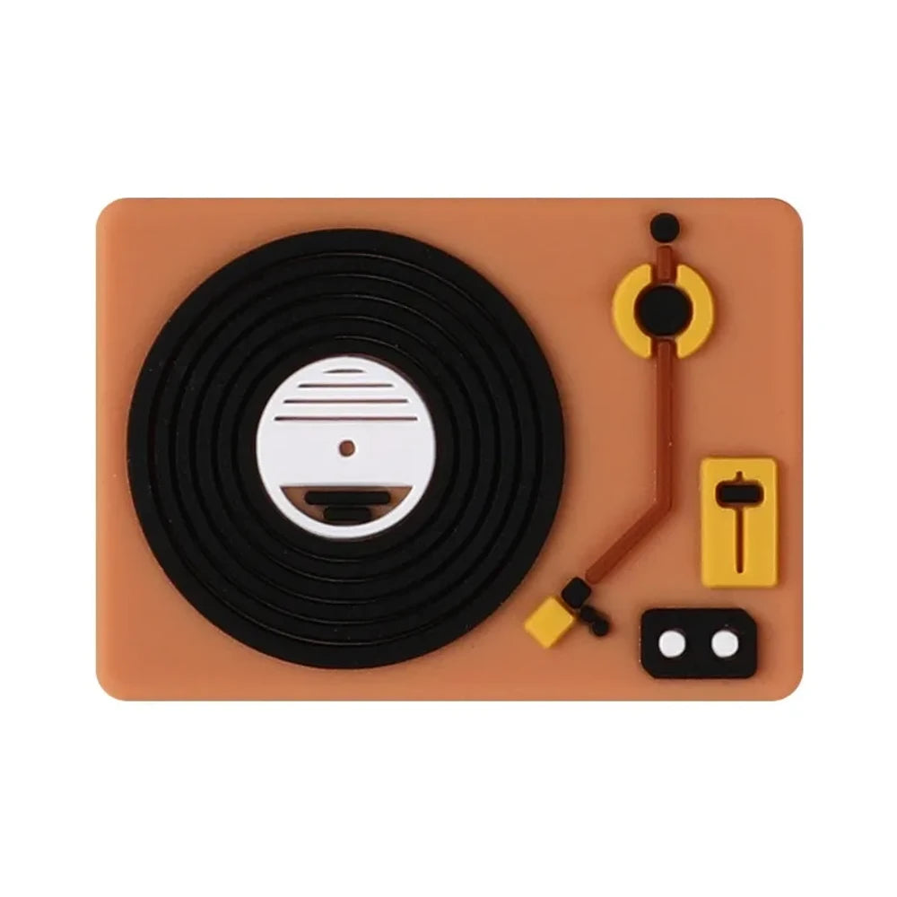 Flatback Music Box Silicone Focal Beads for DIY Pens Keychains