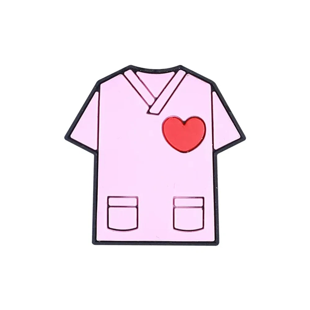 Flatback Nurse Series Silicone Focal Beads for DIY Pens Keychains