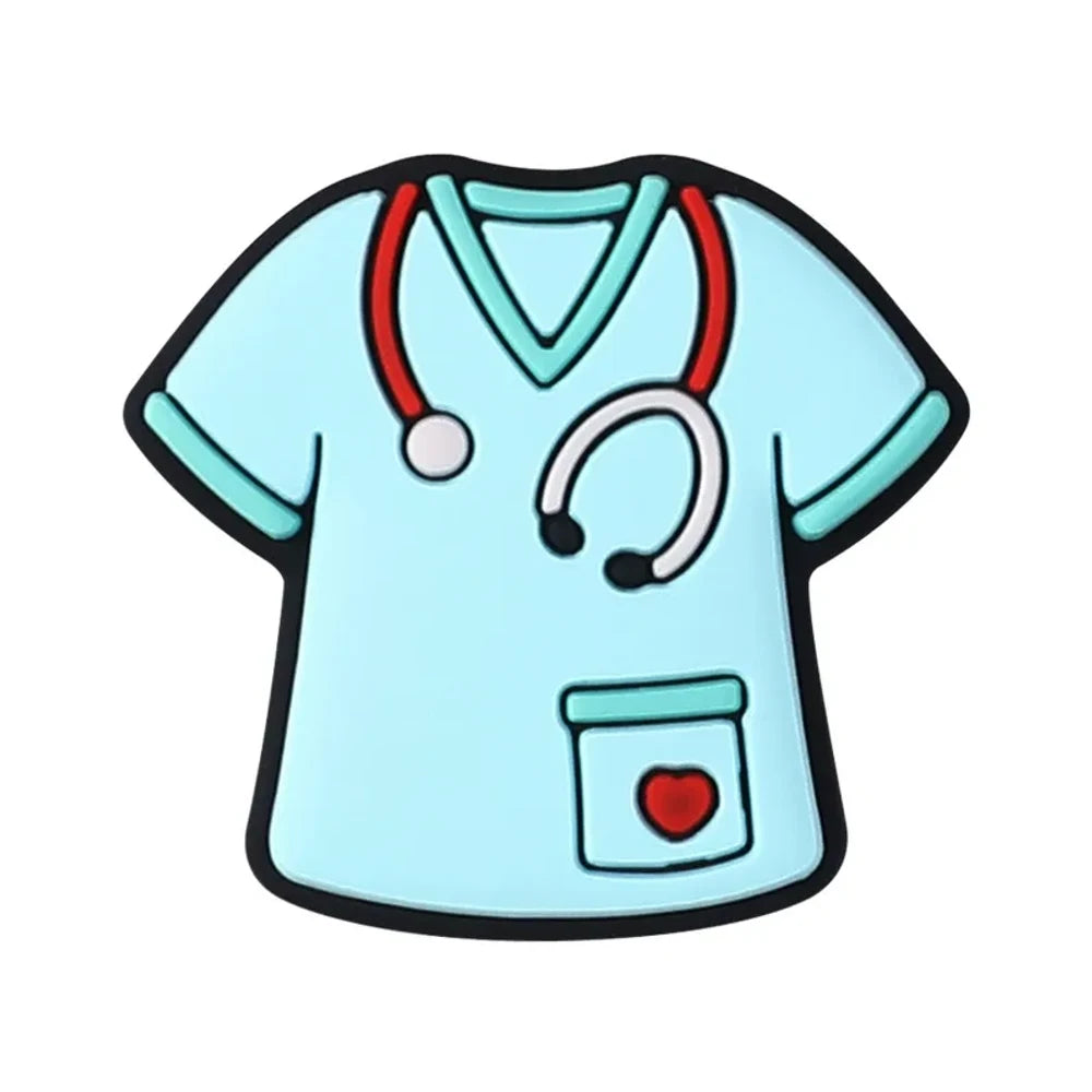 Flatback Nurse Series Silicone Focal Beads for DIY Pens Keychains