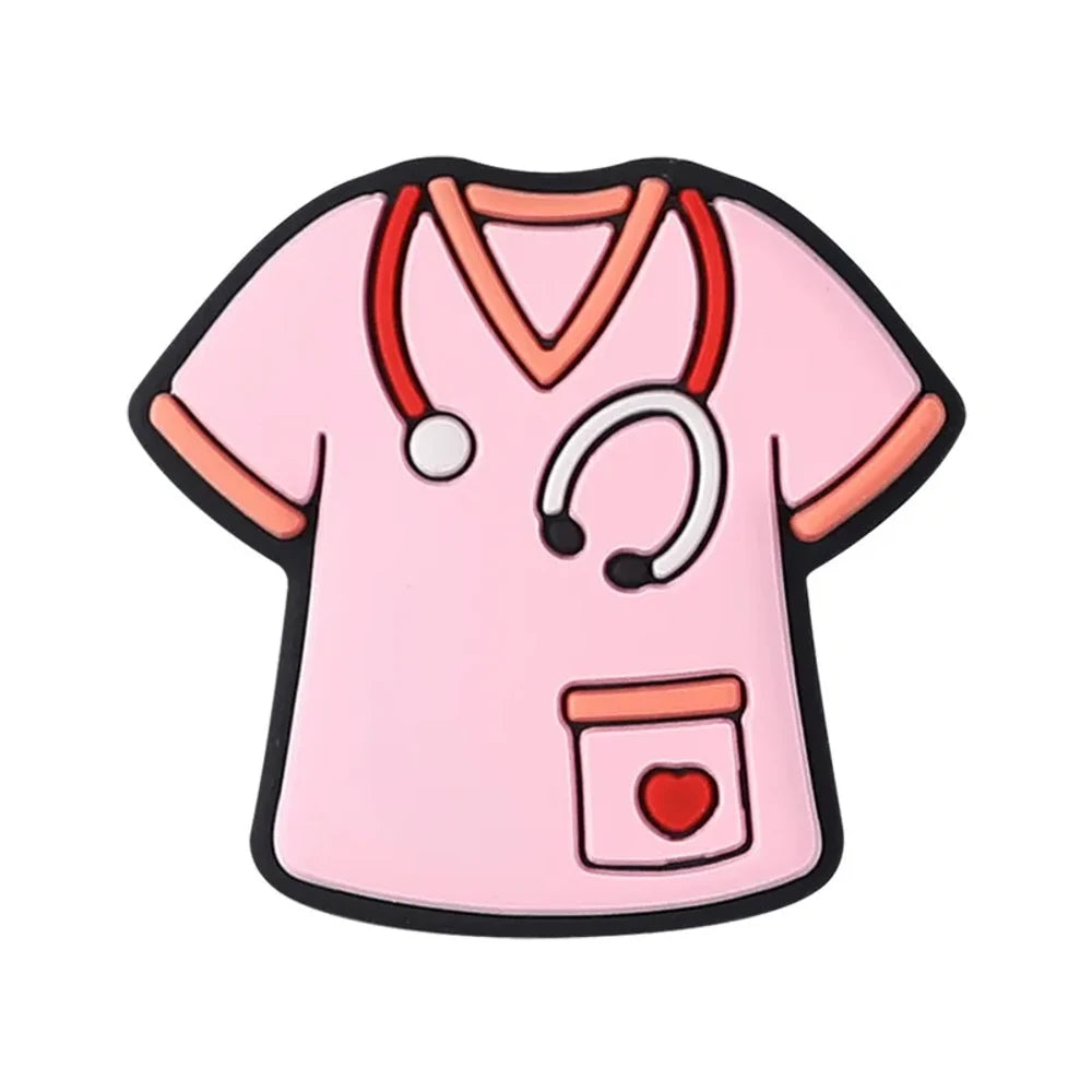 Flatback Nurse Series Silicone Focal Beads for DIY Pens Keychains