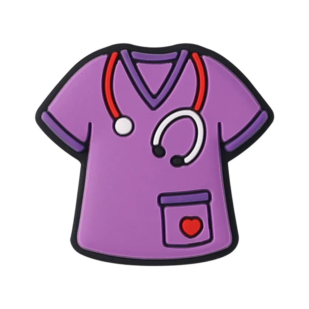 Flatback Nurse Series Silicone Focal Beads for DIY Pens Keychains